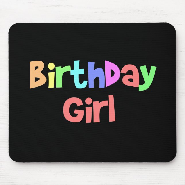Alfombrilla De Ratón Chica de cumpleaños (Frente)