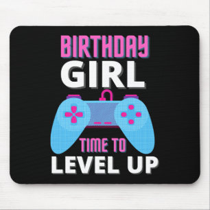 Alfombrilla De Ratón Chica De Cumpleaños Tiempo Para Elevar El Nivel De