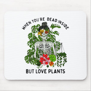 Alfombrilla De Ratón Chica de esqueletos cuando estás muerto dentro per