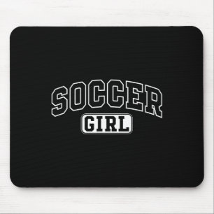 Alfombrilla De Ratón Chica de Fútbol Divertida Letra Atlética Hija Jóve