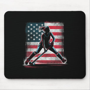 Alfombrilla De Ratón Chica de Hockey sobre Césped Usa Estados Unidos de
