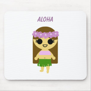 Alfombrilla De Ratón Chica de Hula (gráfico del picosegundo por 9 año