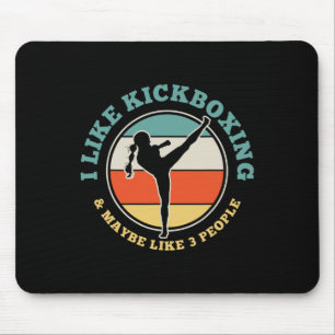 Alfombrilla De Ratón Chica de kickboxing Kickboxer Artes Marciales Rega