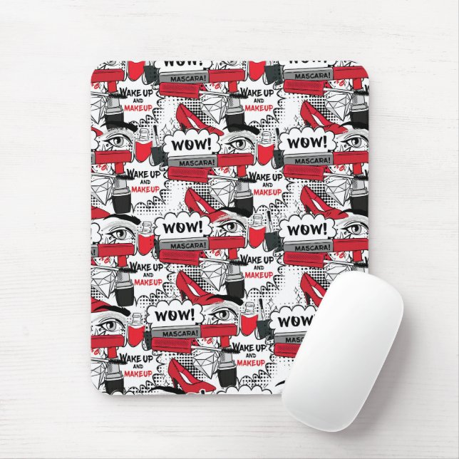 Alfombrilla De Ratón Chica de maquillaje lindo - Belleza kawaii y moda  (Con ratón)