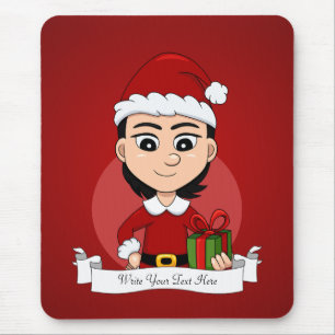 Alfombrilla De Ratón Chica de navidades Personalizado Mouse Pad