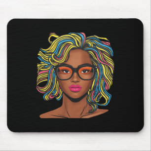 Alfombrilla De Ratón Chica de pelo rastas orgullo de mujeres negras afr