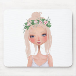 Alfombrilla De Ratón Chica de verano sin cuidado