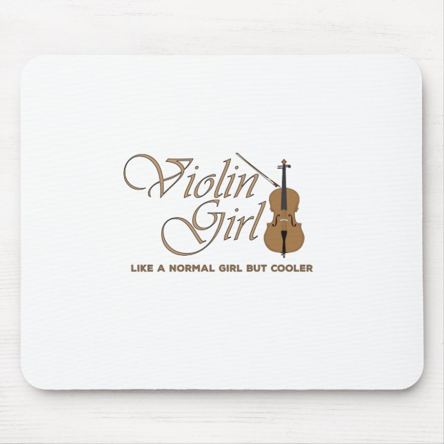 Alfombrilla De Ratón Chica de violín, como un chica normal pero más frí (Frente)