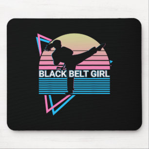 Alfombrilla De Ratón Chica del cinturón negro - Judo Karate Jiu Jitsu T