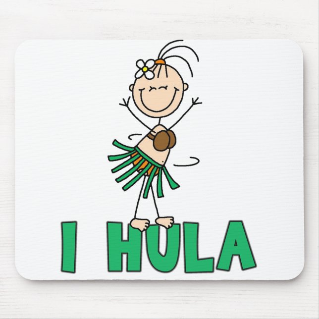 Alfombrilla De Ratón Chica del palillo I Hula Mousepad (Frente)