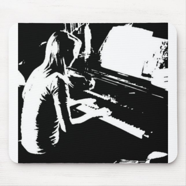 Alfombrilla De Ratón Chica del piano (Frente)