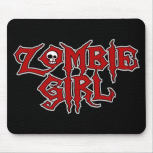 Alfombrilla De Ratón Chica del zombi