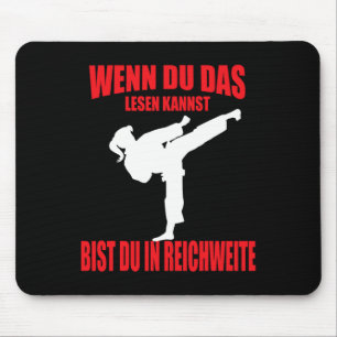 Alfombrilla De Ratón Chica divertida de karate kickboxing taekwondo