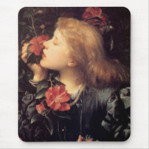 Chica eligiendo una hermosa flor (por G.F. Watts)