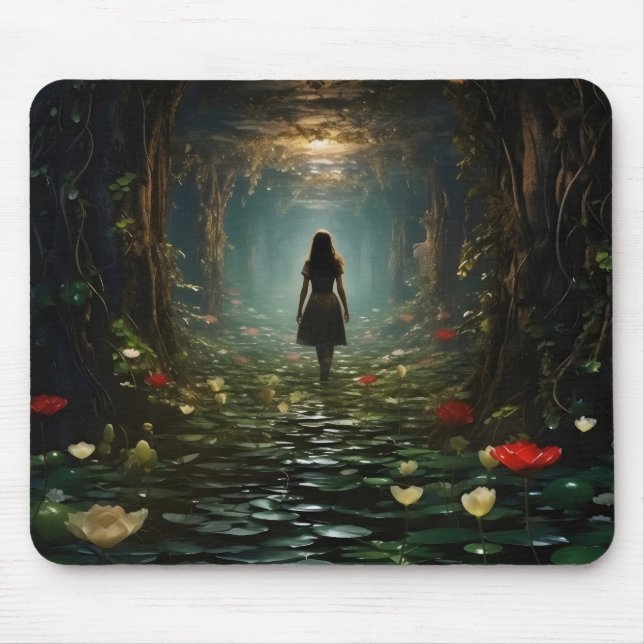 Alfombrilla De Ratón Chica en el túnel de Fantasy (Frente)