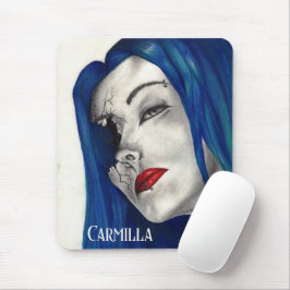 Alfombrilla De Ratón Chica Gótica de Fantasía de Cabello Azul Maravillo