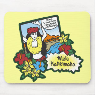 Alfombrilla De Ratón Chica Hula Mele Kalikimaka Personalizado de navida