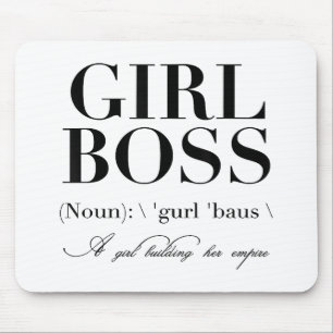 Alfombrilla De Ratón Chica Jefe Tshirt, Chica Jefe