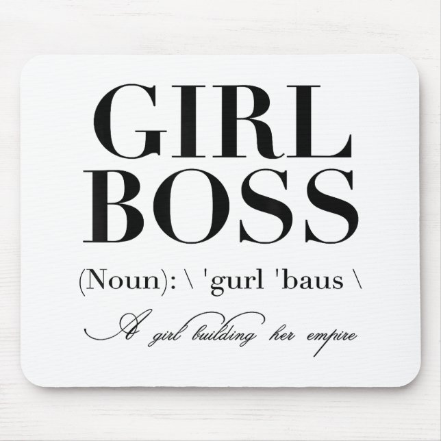 Alfombrilla De Ratón Chica Jefe Tshirt, Chica Jefe (Frente)
