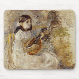 Alfombrilla De Ratón Chica jugando al mandolín (por Berthe Morisot)