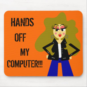 Alfombrilla De Ratón Chica lindo Mousepad de la actitud del dibujo