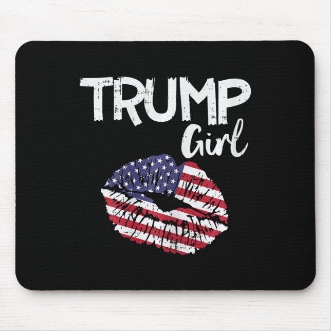 Alfombrilla De Ratón Chica Lipa El Voto A Favor De La Bandera Estadouni (Frente)