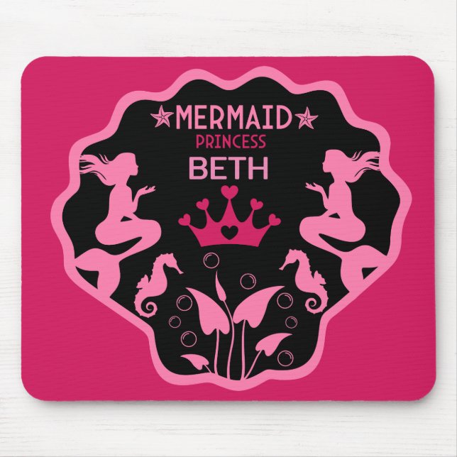 Alfombrilla De Ratón Chica Mermaid Princess (Frente)