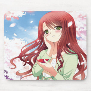 Alfombrilla De Ratón Chica Mousepad del animado de Hanami
