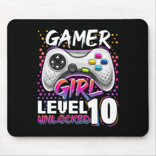 Alfombrilla De Ratón Chica Nivel 10 Videojuego desbloqueado Regalo de c