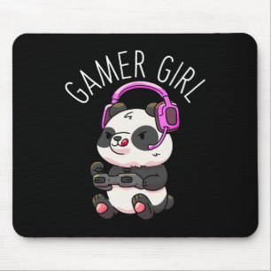 Alfombrilla De Ratón Chica Panda Gaming Pandas Videojuego Mujeres Chica