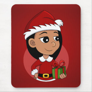 Alfombrilla De Ratón chica personalizado navidad mouse pad