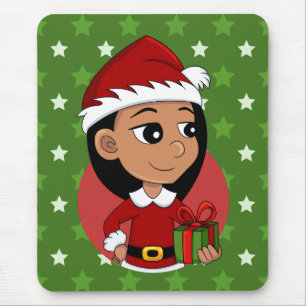 Alfombrilla De Ratón chica personalizado navidad mouse pad