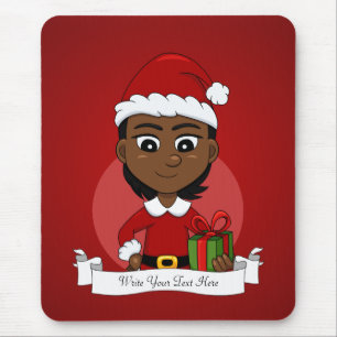 Alfombrilla De Ratón chica personalizado navidad mouse pad