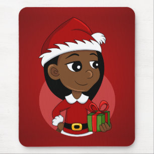 Alfombrilla De Ratón chica personalizado navidad mouse pad