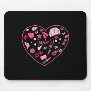 Alfombrilla De Ratón Chica Retro Taylor Primer Nombre Personalizado Val