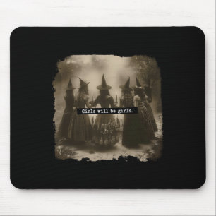 Alfombrilla De Ratón Chica será Chicas Bruja Halloween Graciosa Bruja V