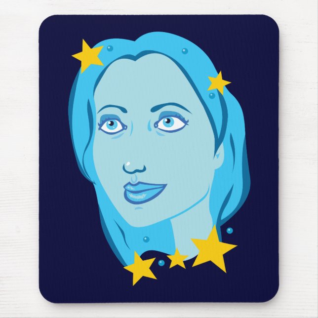 Alfombrilla De Ratón Chica Starry Blue (Frente)