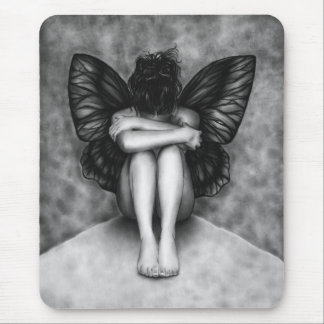 Alfombrilla De Ratón Chica triste Mousepad de la mariposa