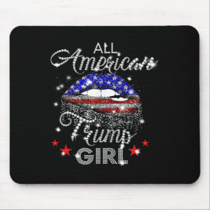 Alfombrilla De Ratón Chica Trump Americana Boca Diamante 
