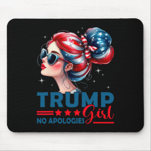 Alfombrilla De Ratón Chica Trump Sin Disculpas Moño Desordenado Soltero