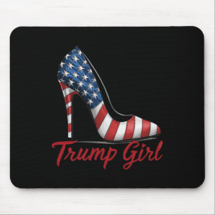 Alfombrilla De Ratón Chica Trump Tacones Alto Stilettos Bandera America