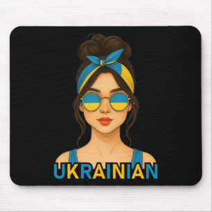Alfombrilla De Ratón Chica ucraniana Bandera de Ucrania Novia ucraniana