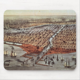 Alfombrilla De Ratón Chicago como era, c.1880