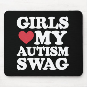 Alfombrilla De Ratón Chicas Aman Mi Swagger de Autismo Divertido Concie