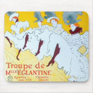 Alfombrilla De Ratón Chicas Bailando de Tolouse-Lautrec Arte de Póster 