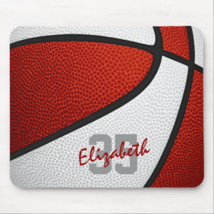 Alfombrilla De Ratón chicas chicos rojos blancos deportes baloncesto