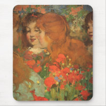 Chicas con lapachos rojos (de George Henry)