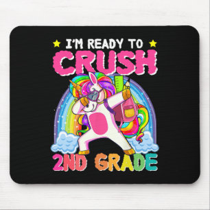 Alfombrilla De Ratón chicas de 2º Grado Unicorn Corre Segundo Grado De