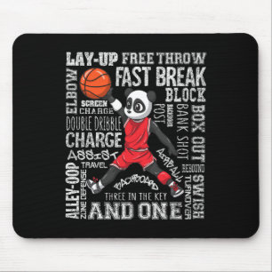 Alfombrilla De Ratón Chicas de baloncesto divertidos, regalos de Panda