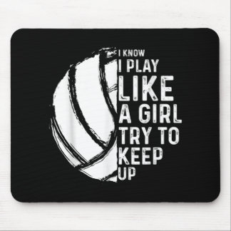 Alfombrilla De Ratón Chicas de diseño de voleibol divertido deporte juv